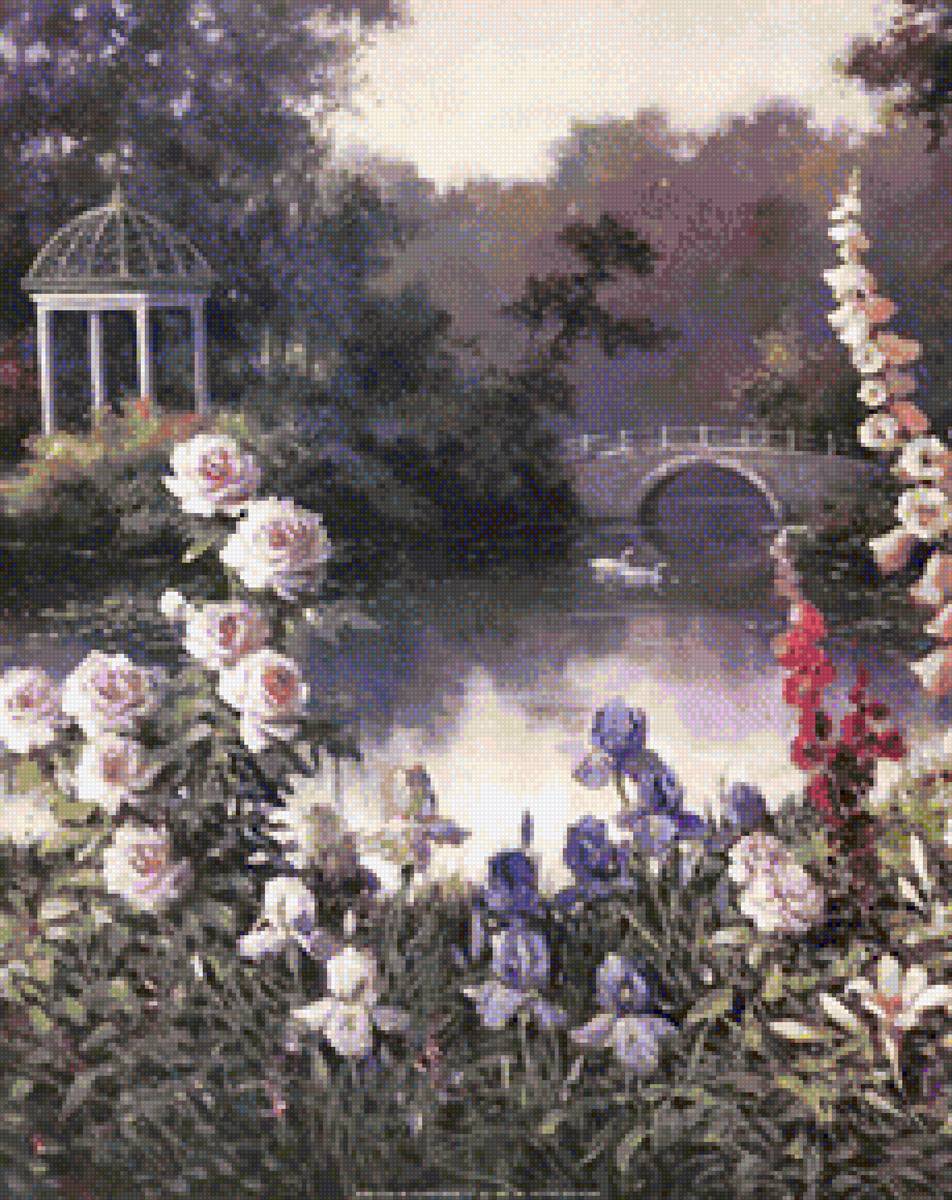 беседка у реки - предпросмотр