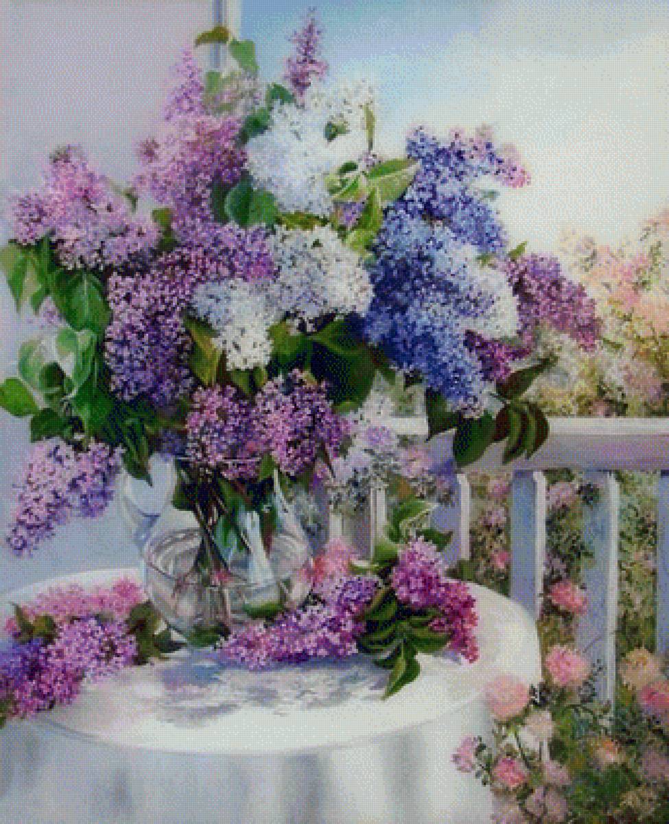 сирень - букет, сирень, цветы - предпросмотр