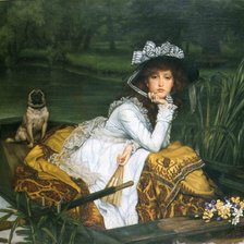 Схема вышивки «Дама с собачкой»