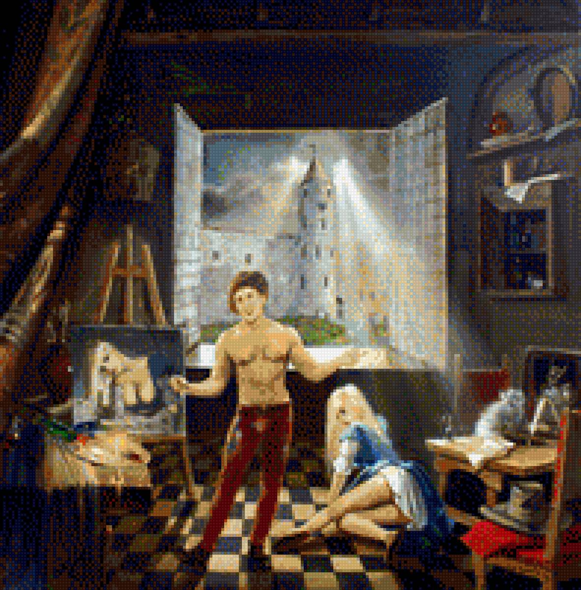 Боб Джек "Автопортрет в Хаапсалу" - автопортрет в хаапсалу, боб джек, картина боб джек - предпросмотр