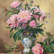 Схема вышивки «пионы»