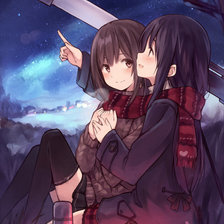 Схема вышивки «Ночная пара»