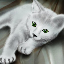 Схема вышивки «Котенок»