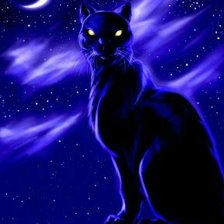 Схема вышивки «ночная кошка»