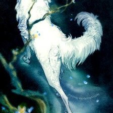 Схема вышивки «белый волк»