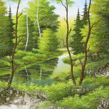 Схема вышивки «на берегу ручья»