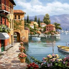 Схема вышивки «malý prístav»