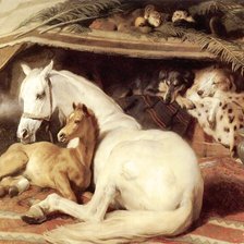 Схема вышивки «Арабская лошадь»