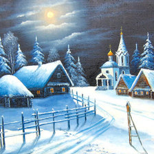 Схема вышивки «зима»