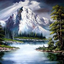 Схема вышивки «zasnežené vrchy»