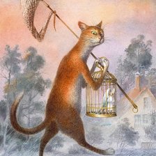 Схема вышивки «кот и ангел начало дружбы»