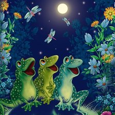 Схема вышивки «поющие лягушки»