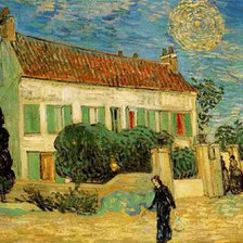 Схема вышивки «Белый дом ноью»