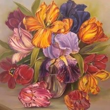 Схема вышивки «букет цветов»