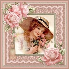 Схема вышивки «девушка»