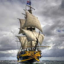 Схема вышивки «шхуна»