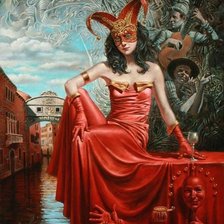 Схема вышивки «ДеваМаска»