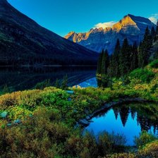 Схема вышивки «вечер в горах»