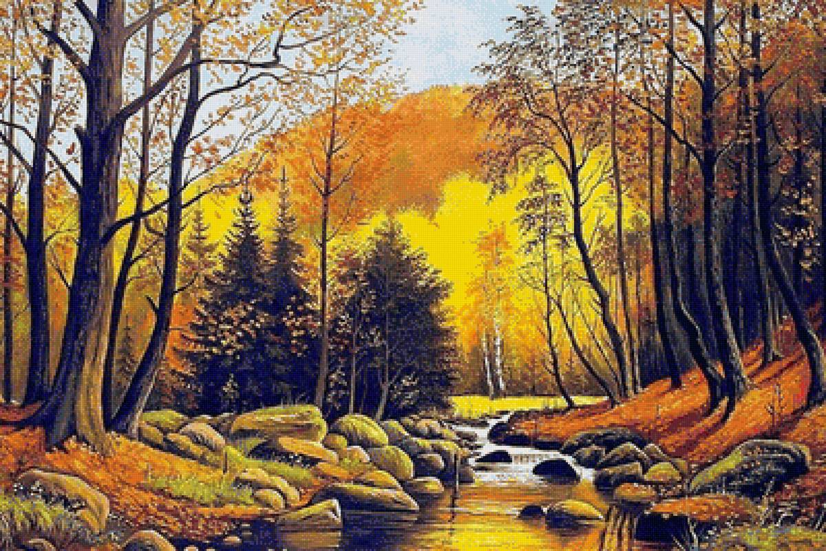 Осенний пейзаж - пейзаж - предпросмотр