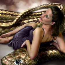 Схема вышивки «Девушка»