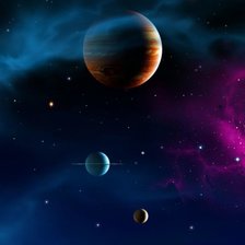 Схема вышивки «космос»