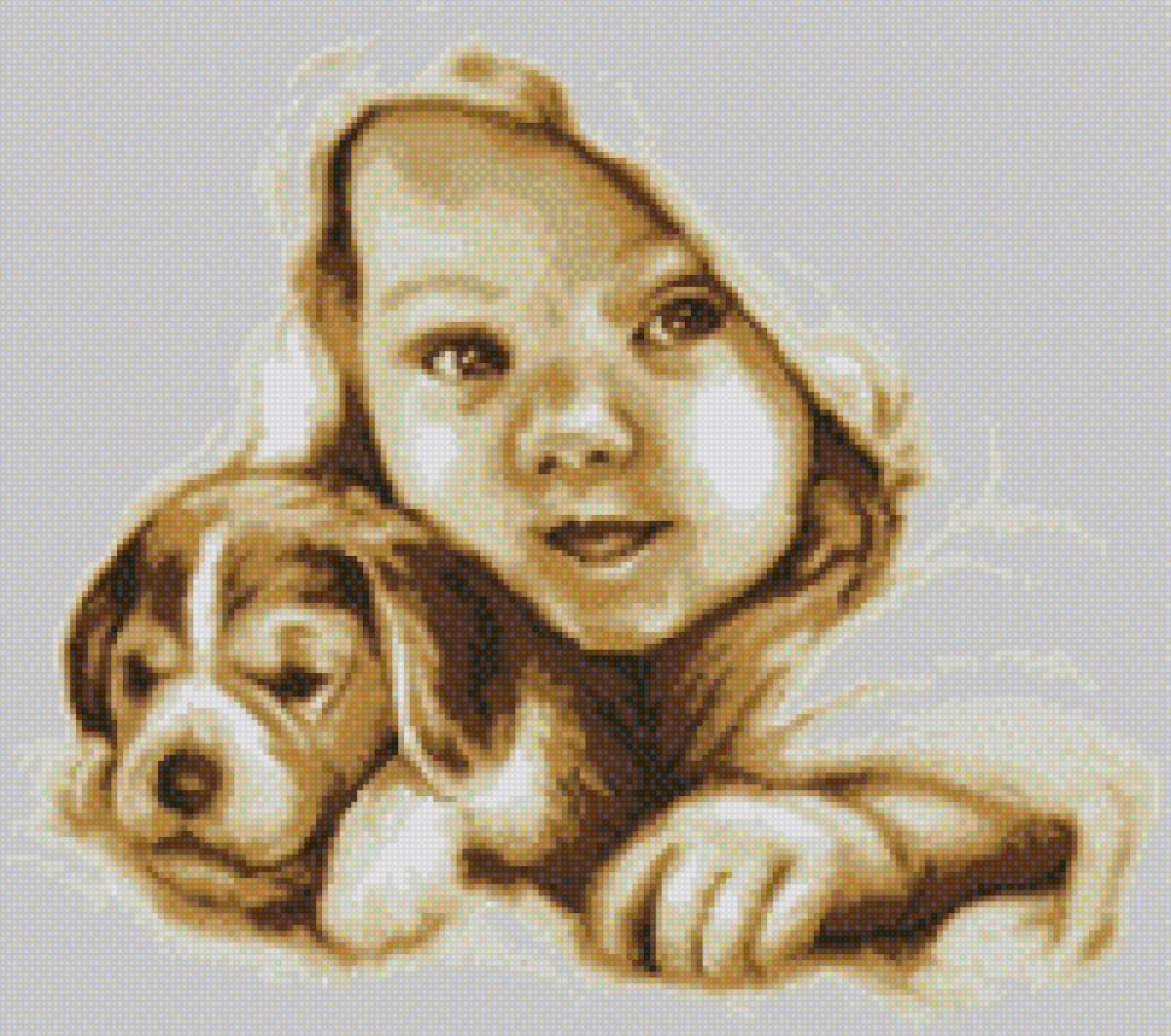 ребенок со щенком - ребенок - предпросмотр