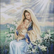 Схема вышивки «мадонна с ребенком»