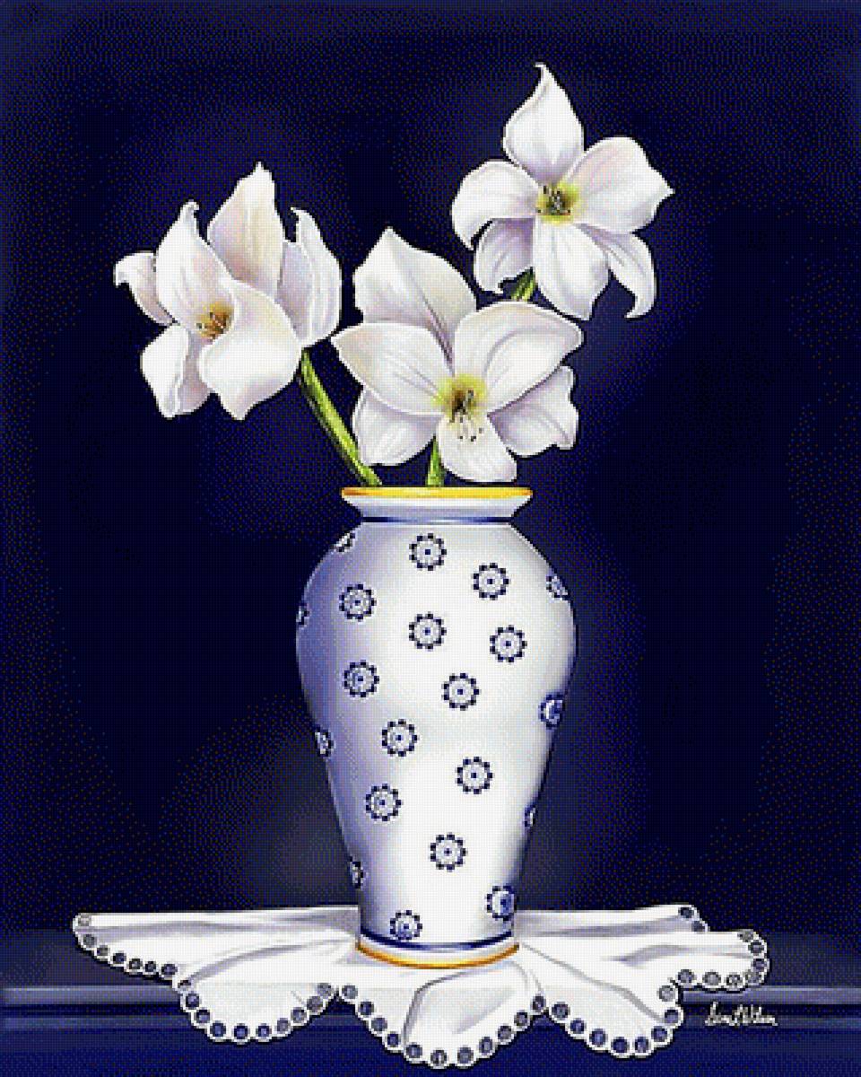 Худ. Sena Wilson. Натюрморт. - живопись., натюрморт, цветы, ваза - предпросмотр