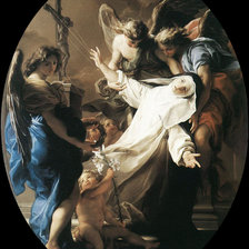 Схема вышивки ««Помпео Батони. Экстаз святой Екатерины Сиенской.»»