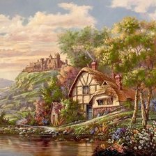 Схема вышивки «na brehu rieky»