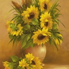 Схема вышивки «Подсолнухи»