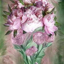 Схема вышивки «Пионы»