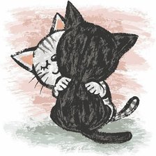 Схема вышивки «котейки»