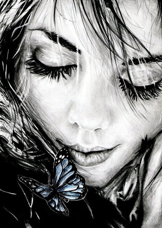 образ - девушка, бабочка - оригинал