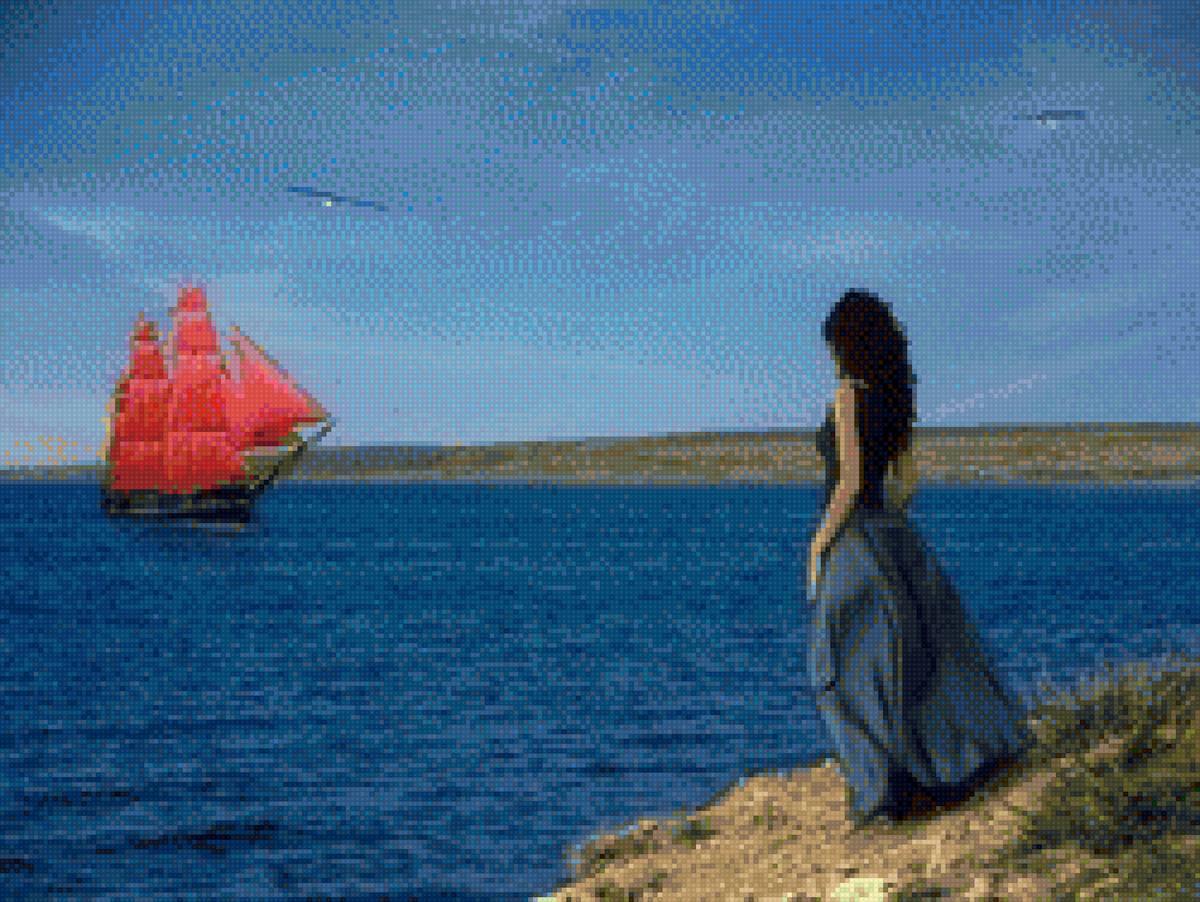 алые паруса - девушка, море, любовь - предпросмотр