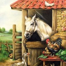 Схема вышивки «Лето в деревне»