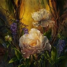 Схема вышивки «пион»