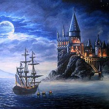 Схема вышивки «старый замок»