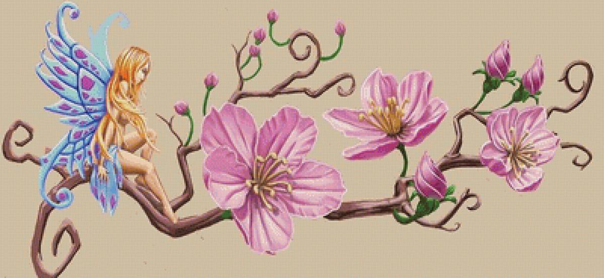 Цветочная фея - цветы, фэнтези - предпросмотр