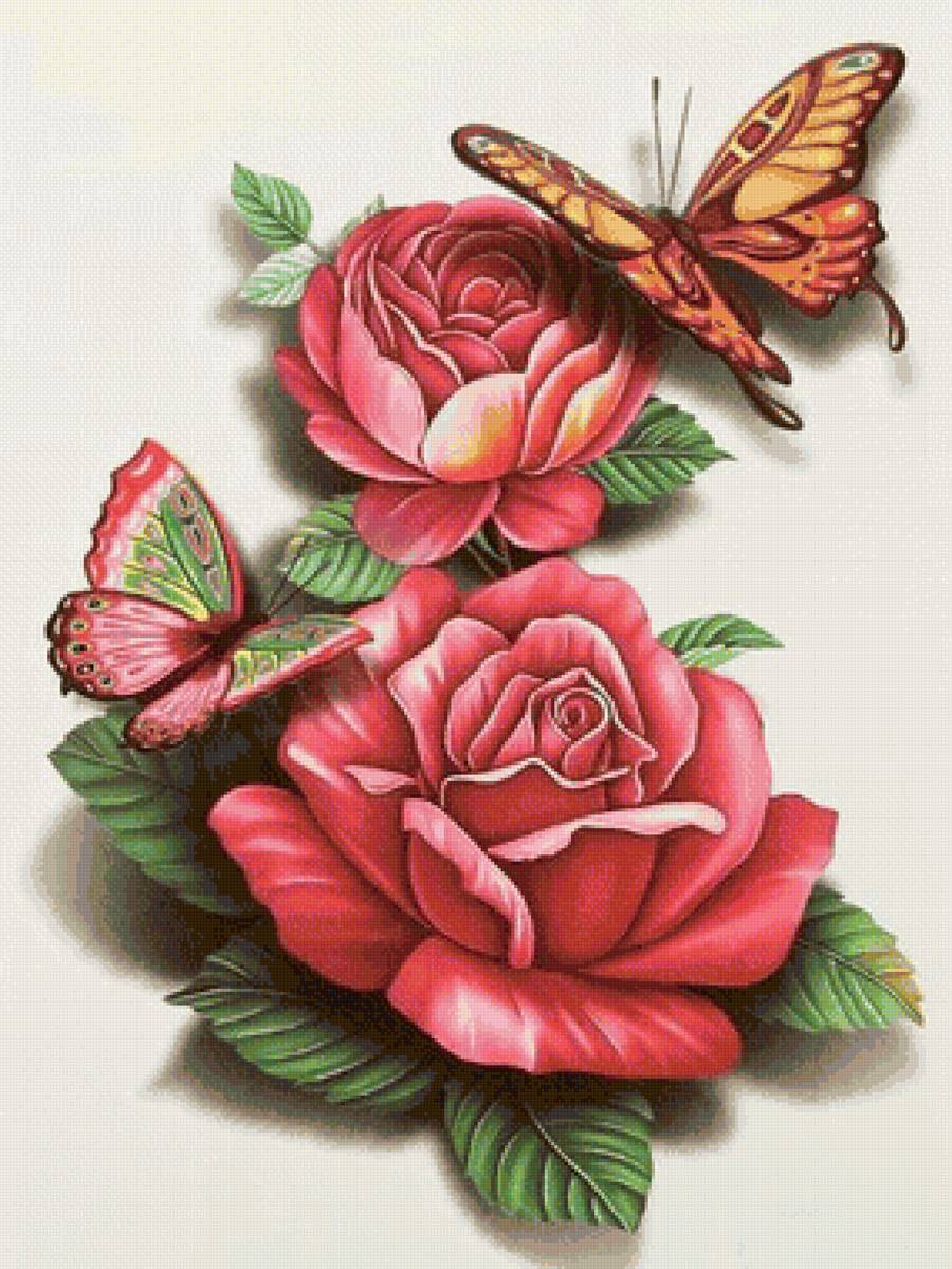 ruže,motýle - предпросмотр