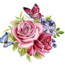 Схема вышивки «розы»