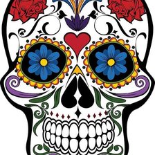 Схема вышивки «Сахарный череп»