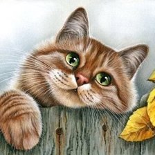 Схема вышивки «Котик»