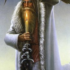 Схема вышивки «старик и филин»