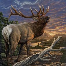 Схема вышивки «олень 1»