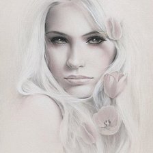 Схема вышивки «с тюльпанами»