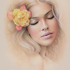 Схема вышивки «цветок в волосах»