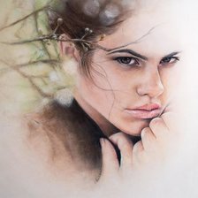 Схема вышивки «задумалась»