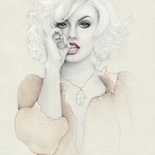 Схема вышивки «блондинка»