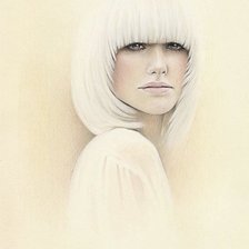 Схема вышивки «дама»